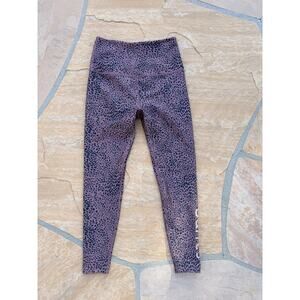 Beyond Yoga Barre 3 Leggings Womens Small Pink Black Animal Print Gym Athletic M